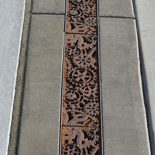Iron drain grate - DYNAMO - DYA5-20I21	 - IRON AGE DESIGNS - for public space