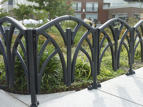 Fence with panels - FOUNTAIN - FPFP	 - IRON AGE DESIGNS - garden / for public spaces / cast iron