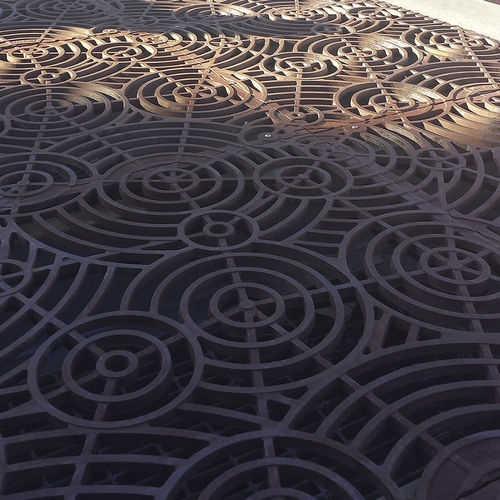 Metal ventilation grill - OBLIO - IRON AGE DESIGNS - rectangular / exterior / commercial