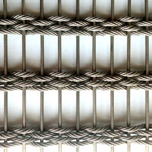 Stainless steel woven wire fabric - XY-M4375 - Hebei Shuolong Metal Products Co.,Ltd - for facade / elongated mesh