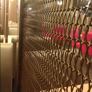 Wire curtain wall mesh - XY-A2515 - Hebei Shuolong Metal Products Co.,Ltd - iron / twisted / panel