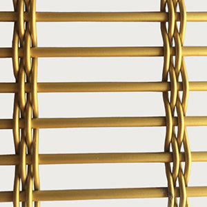 Stainless steel woven wire fabric - XY-7543P - Hebei Shuolong Metal Products Co.,Ltd - for partition wall / elongated mesh / decorative