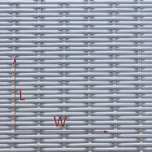 Aluminum woven wire fabric - XY-1228 - Hebei Shuolong Metal Products Co.,Ltd - for facade / elongated mesh / white