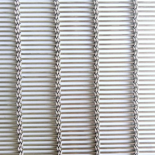 Stainless steel woven wire fabric - XY-M4240 - Hebei Shuolong Metal Products Co.,Ltd - cladding / elongated mesh / silver-colored