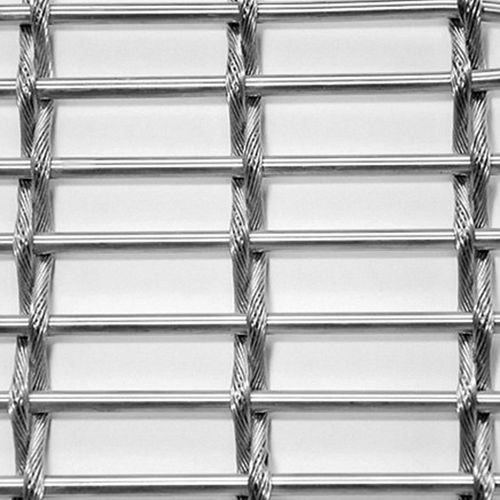 Stainless steel woven wire fabric - XY-M2752 - Hebei Shuolong Metal Products Co.,Ltd - for partition wall / elongated mesh / silver-colored
