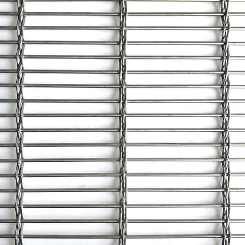 Stainless steel woven wire fabric - XY-M3153 - Hebei Shuolong Metal Products Co.,Ltd - for facade / elongated mesh / silver-colored