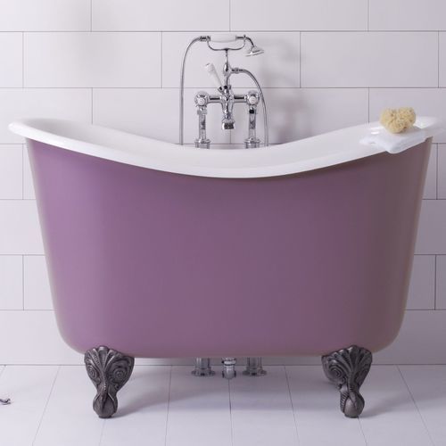 Oval bathtub - TUBBY TOO - Albion Bath Co - with legs / back to wall / for homes