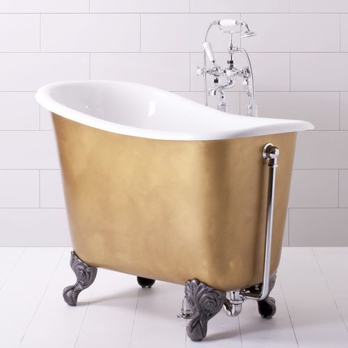 Oval bathtub - TUBBY TUB - Albion Bath Co - free-standing / back to wall / for homes