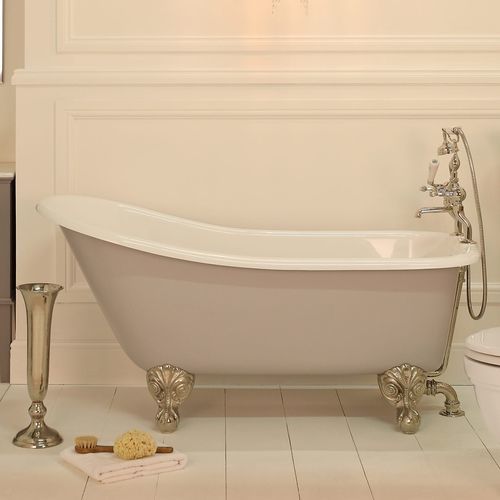 Bathtub with legs NEPTUNE Albion Bath Co back to wall / for homes