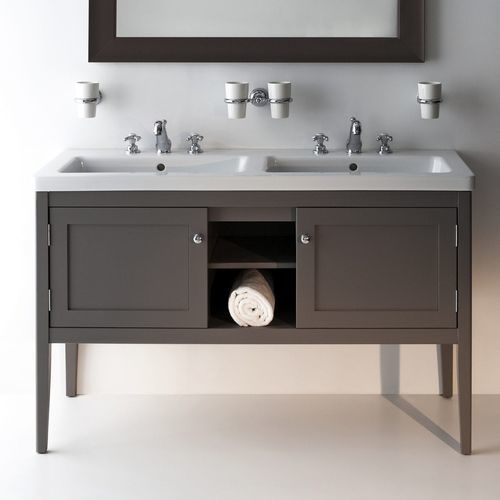 Double washbasin cabinet - ARREZZI  - Albion Bath Co - wall-mounted / free-standing / MDF