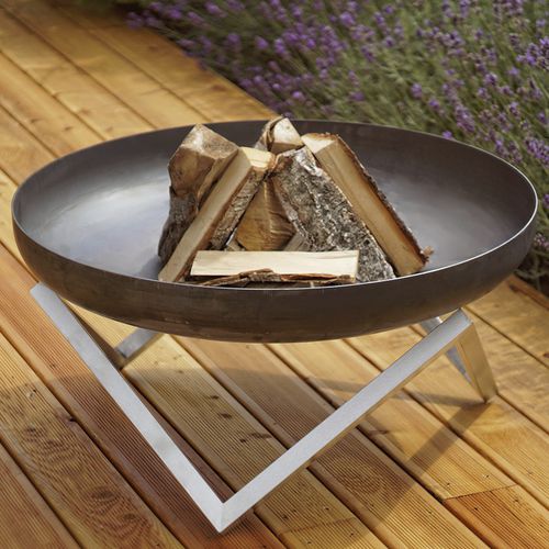 Wood-burning fire pit - MEMEL - CURONIAN - stainless steel / carbon steel