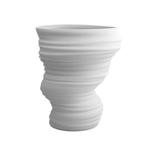 Contemporary vase - VORTEX - VISTA ALEGRE - porcelain / by Ross Lovegrove / white