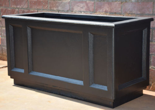 Aluminum planter - CHARLESTON VICTORIAN - CANTERBURY DESIGNS - fiberglass / rectangular / square