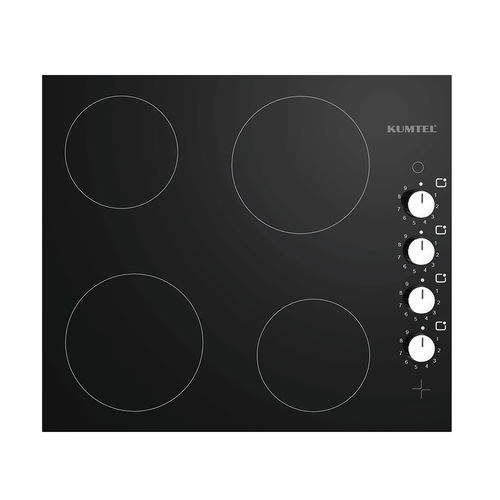Vitroceramic cooktop - V6-04PY - Kumtel & Luxell - 4 burner / built-in / with knobs