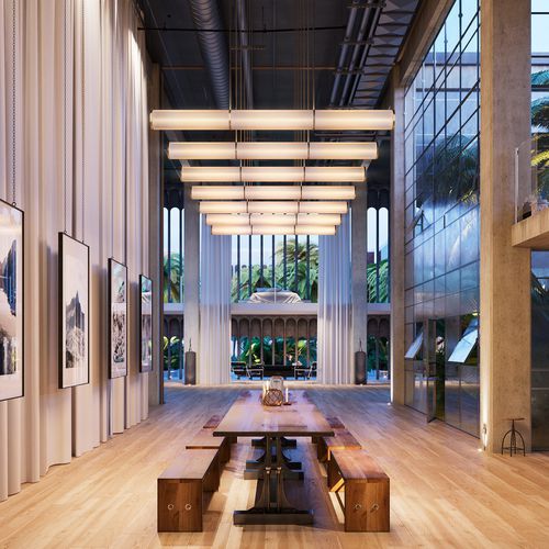 Hanging light fixture - ROKUA - cameron designhouse - LED / linear / tubular