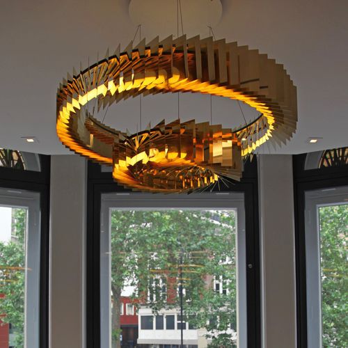 Contemporary chandelier - NIVALA - cameron designhouse - brass / commercial / LED