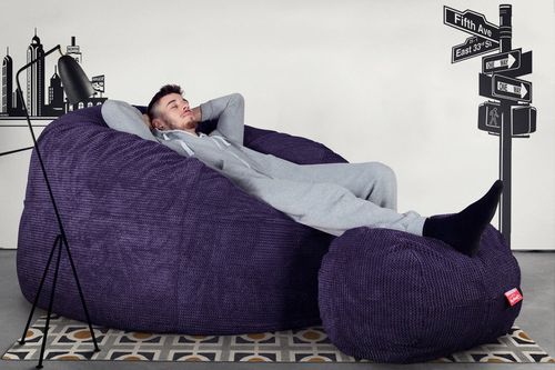 Contemporary bean bag - LPC1000MFBBPPPU - Big Bertha Original™ - fabric / violet / double