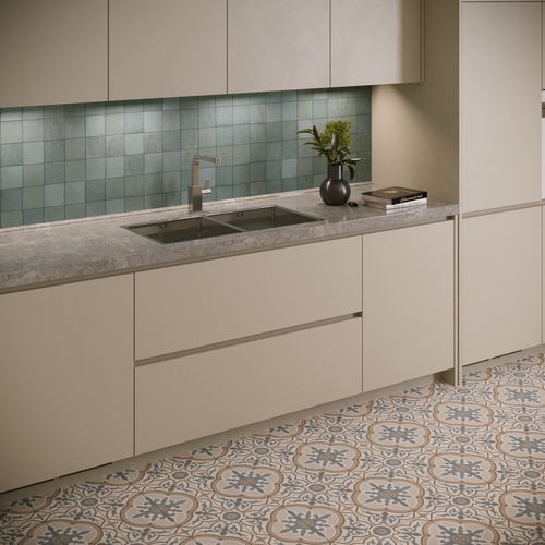 Porcelain tile - TURQUOISE - REVOIR PARIS - matte / indoor / kitchen