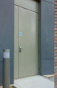 Swing industrial door - SD4 - Industrial Door Engineering - zinc-aluminum / security / acoustic