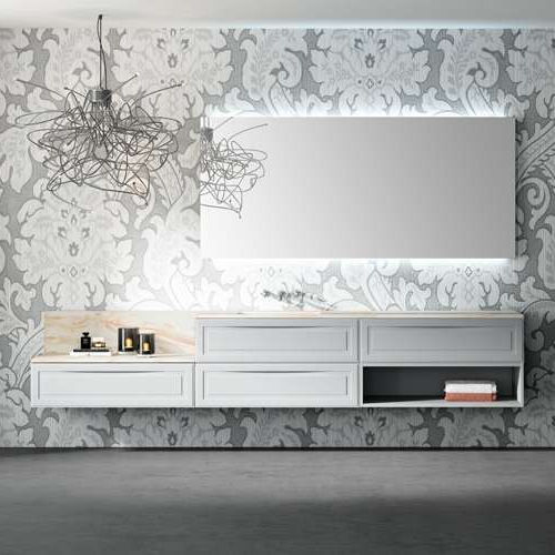 Double washbasin cabinet - ALMA H27 - Decosan - wall-hung / solid wood / contemporary