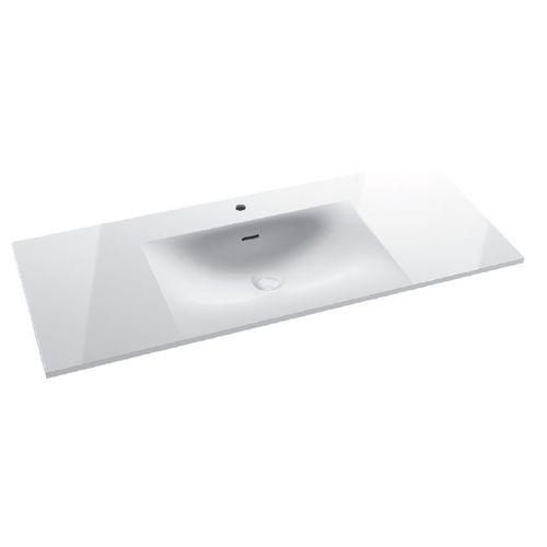 Built-in washbasin - FLY - Decosan - Corian® / with counter / multiple