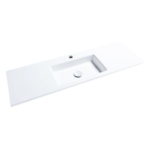 Built-in washbasin - MINI-F39 - Decosan - Solid Surface / with counter / rectangular
