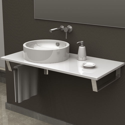 Wall-mounted washbasin - TOP - Valadares - ceramic / limestone / round