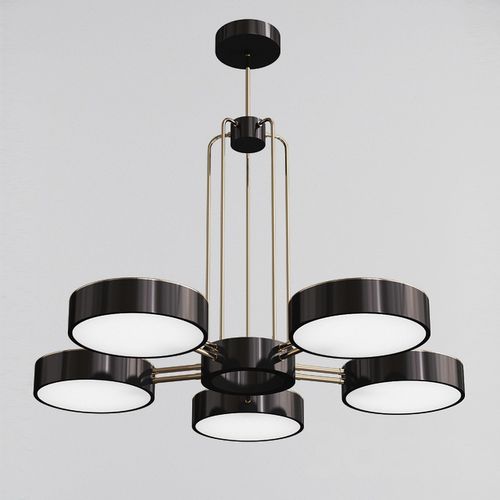 Pendant lamp - STELLA - MAPSWONDERS - lacquered steel / frosted glass / contemporary