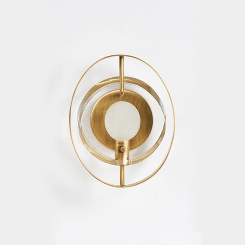 Contemporary wall light - OCULOS - MAPSWONDERS - indoor / brass / oval
