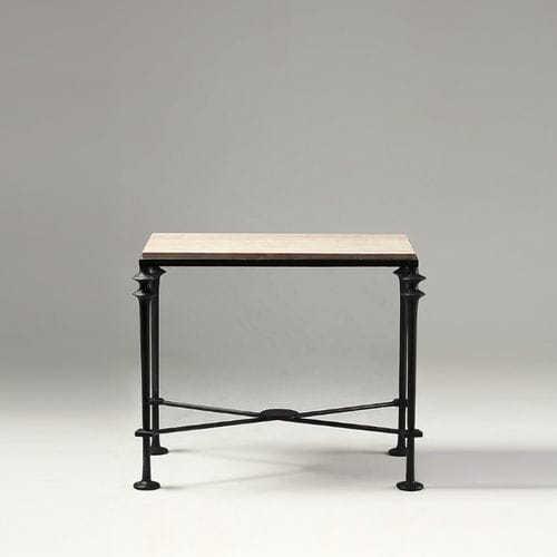 Contemporary side table - FASANO (I) - MAPSWONDERS - marble / steel base / bronze base