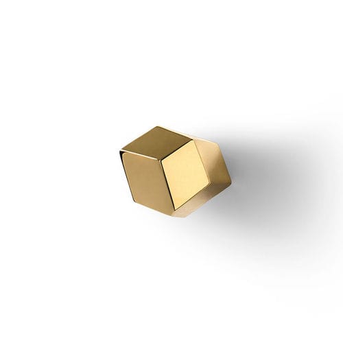 Contemporary furniture knob - KARAT CM3012 - PullCast - brushed brass / polished brass