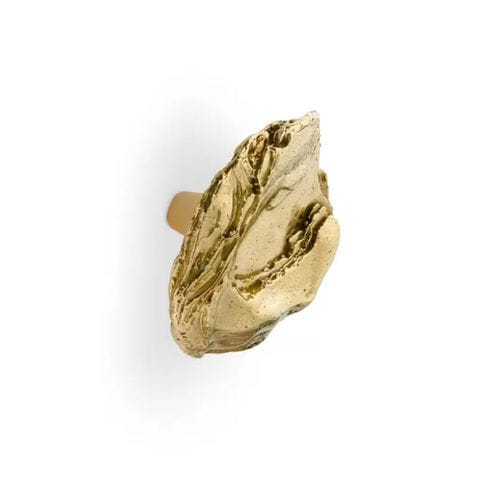 Contemporary furniture knob - SHELL OC2043 - PullCast - brass