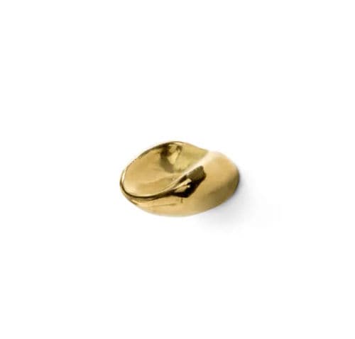 Contemporary furniture knob - ERGOS CM3011 - PullCast - brushed brass / polished brass