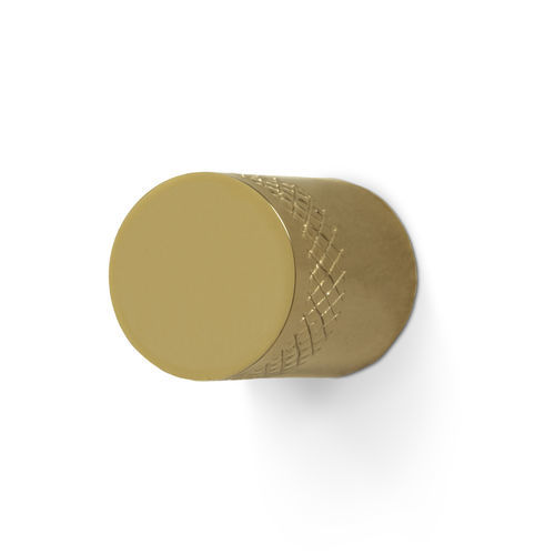 Contemporary furniture knob - MONOCLES TW5014 - PullCast - brushed brass / gold-plated brass