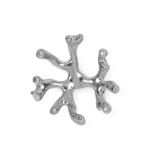 Nickel furniture handle - CODIUM LE4013 - PullCast - zirconia crystal / brushed / polished