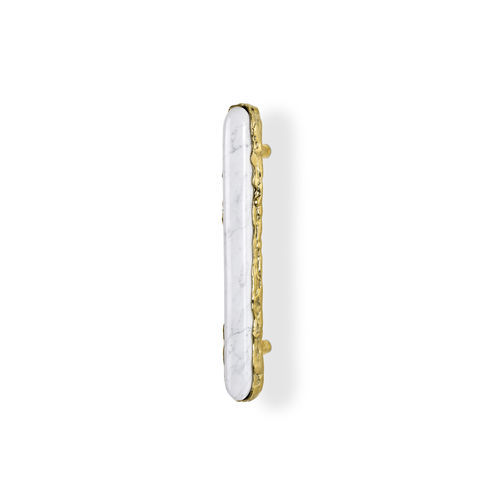 Marble furniture handle - TIFFANY CM3026 - PullCast - polished brass / brushed brass