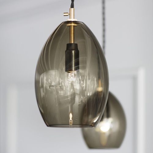 Pendant lamp - UNIKA - Northern - brass / glass / contemporary