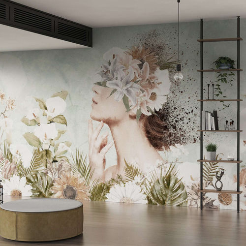 Contemporary wallpaper - NAUSICAA - WallyArt - nonwoven fabric / fiberglass / vinyl