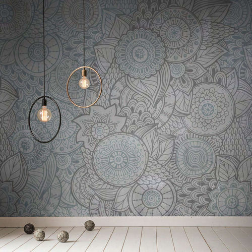 Contemporary wallpaper - CURLY - WallyArt - nonwoven fabric / fiberglass / vinyl