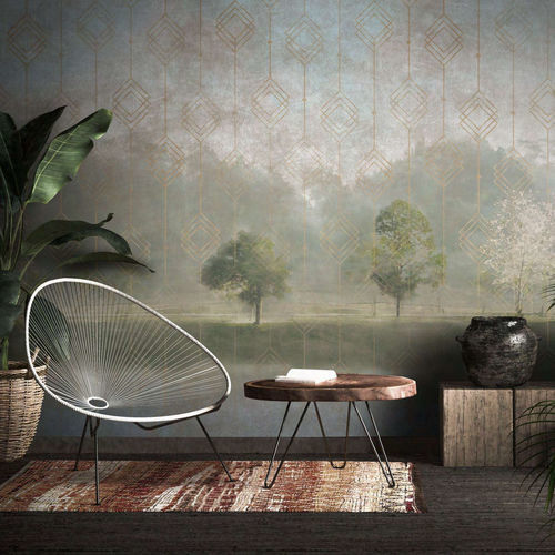 Contemporary wallpaper - EMILY - WallyArt - nonwoven fabric / fiberglass / vinyl