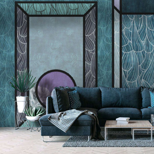 Contemporary wallpaper - IRA - WallyArt - nonwoven fabric / fiberglass / vinyl