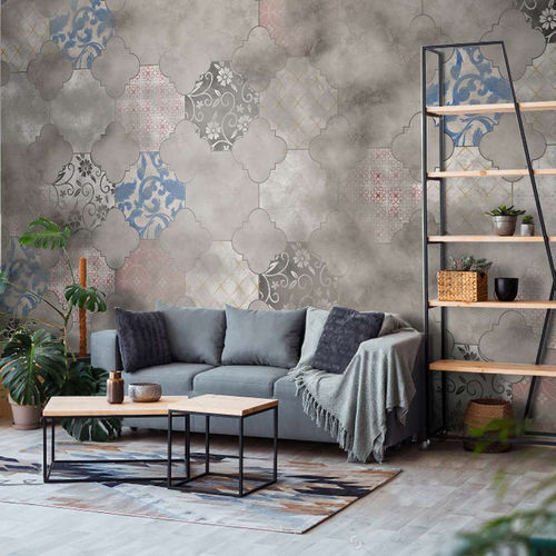 Vintage wallpaper - ARIEL - WallyArt - nonwoven fabric / fiberglass / vinyl