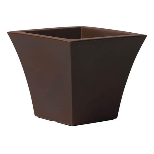 Rotomolded polyethylene plant pot - Cratere - PASQUINI & BINI - square / home / brown