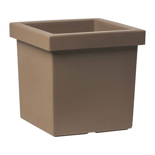 Rotomolded polyethylene plant pot - Gemini - PASQUINI & BINI - square / home / brown
