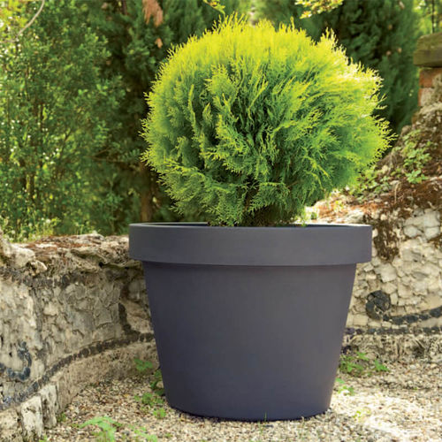 Rotomolded polyethylene plant pot - Lira - PASQUINI & BINI - conical / home / brown