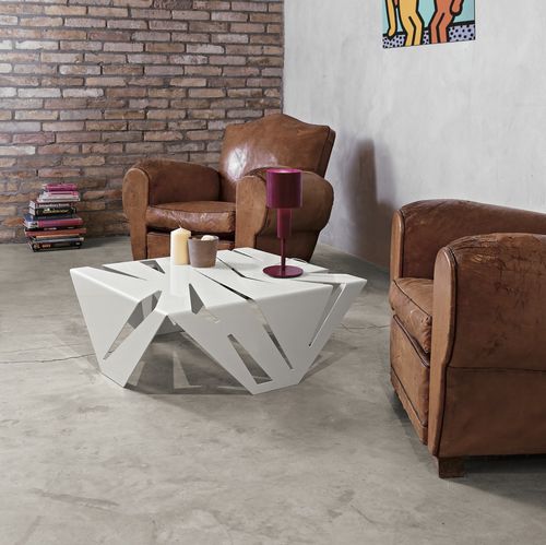 Contemporary coffee table - LEM - Officinanove - steel / steel base / rectangular