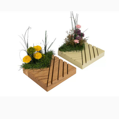 Desktop brochure holder - DEMI - LinfaDecor - wooden / commercial / custom