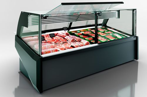 Counter refrigerated display case - MISSOURI MC 120 MEAT - Hitline - butcher / with light / for frozen food