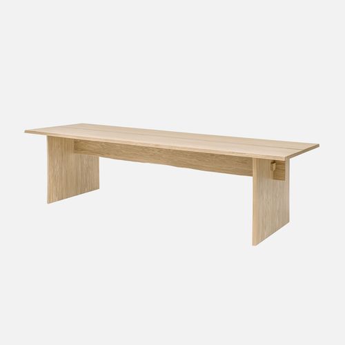 Contemporary dining table - BOOKMATCH - hem - oak / solid wood / rectangular