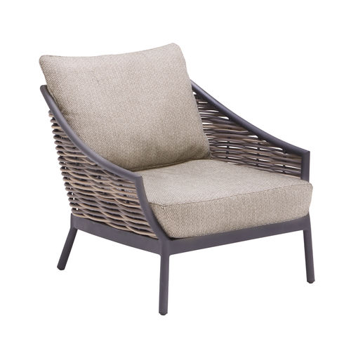 Contemporary armchair - MILOU - applebee - wooden / garden